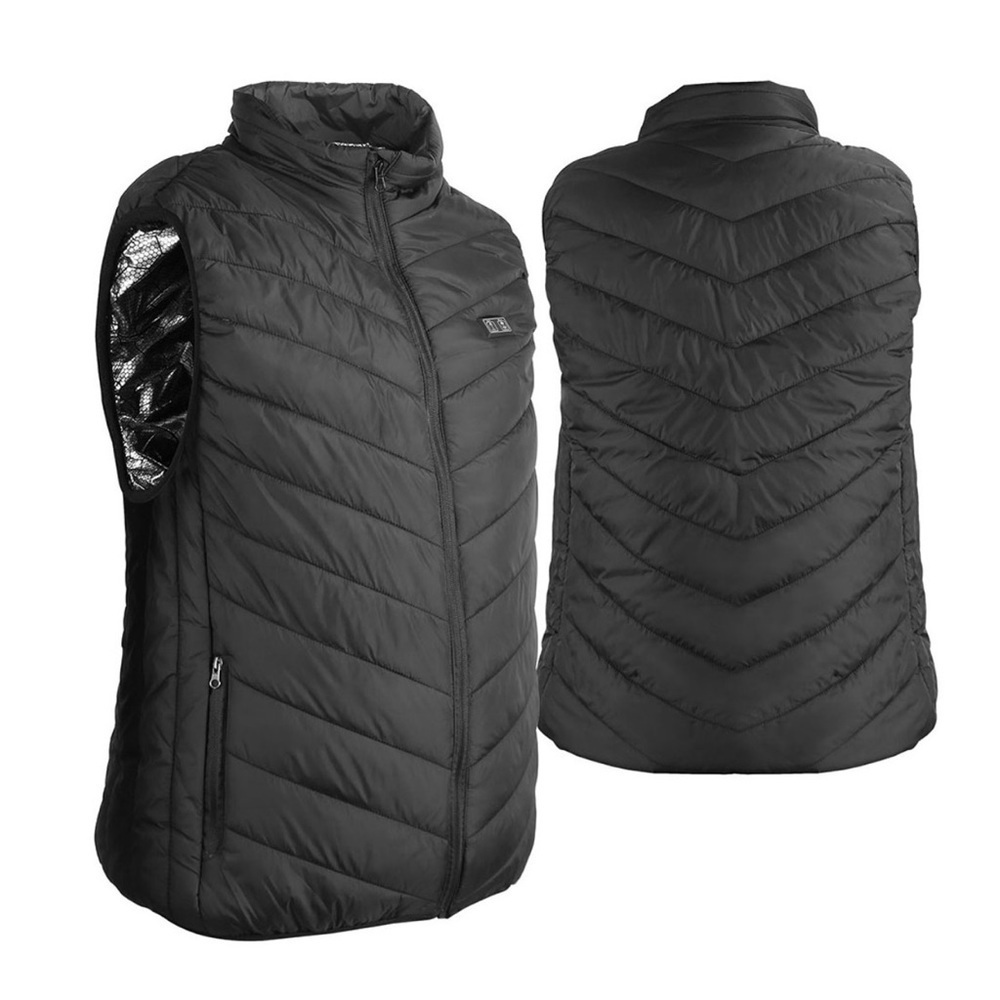 Thermal Electric Heated Vest Lightweight Unisex Puffer Shell Adjustable Temp 